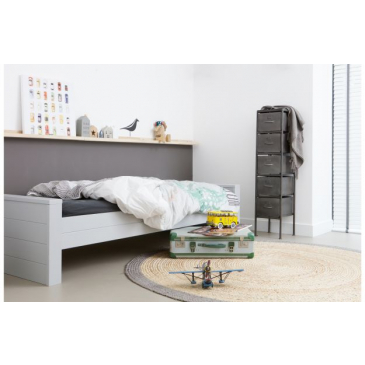 Woood Dennis Bed 90x200cm Grenen Betongrijs Geborsteld