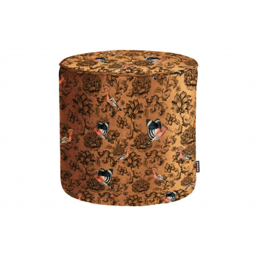 Woood Poef Sara Velvet Print Hoog