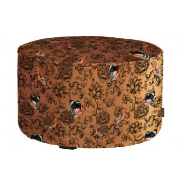 Woood Poef Sara Velvet Print Laag