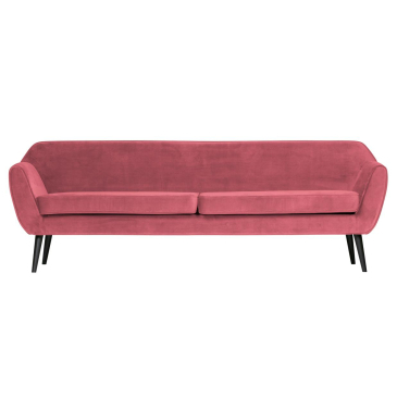 Woood Rocco xl sofa 230 cm fluweel pink