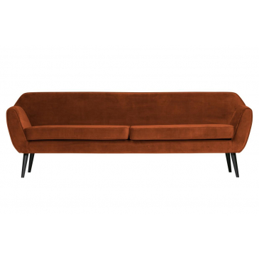 Woood Rocco xl sofa 230 cm fluweel roest