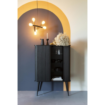 Zuiver Vitrinekast Barbier Zwart