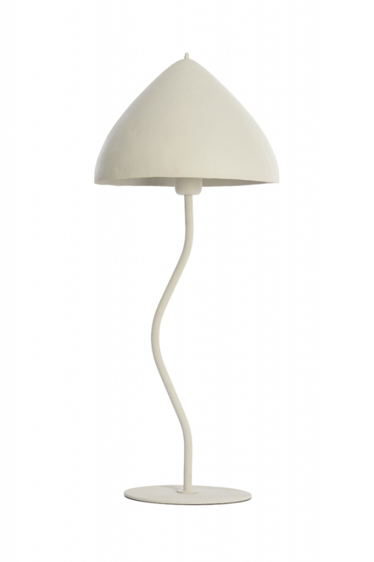 Light & Living Tafellamp Elimo Mat Crème Ø25x67cm