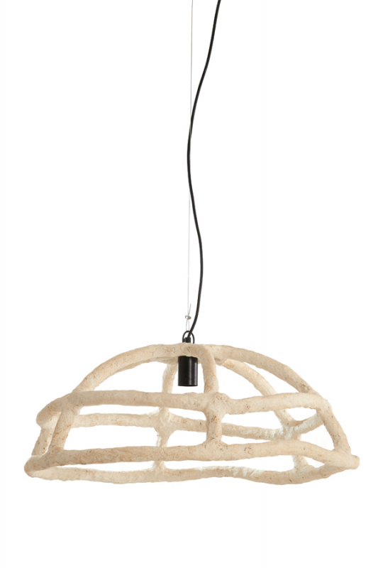 Light & Living Hanglamp Porila Crème Ø70cm