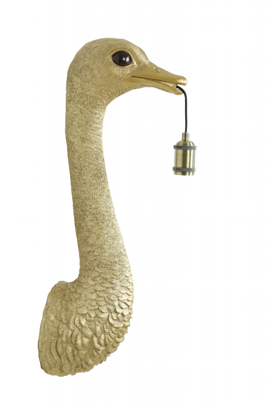 Light & Living Wandlamp Ostrich Goud 72cm