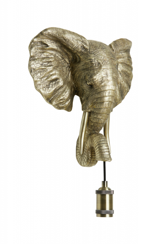 Light & Living Wandlamp Elephant Licht Goud 35x36cm