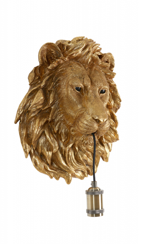 Light & Living Wandlamp Lion Antiek Brons 33x40cm