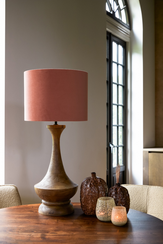 Light & Living Lampvoet Nicolo Mangohout Mat Bruin 66cm