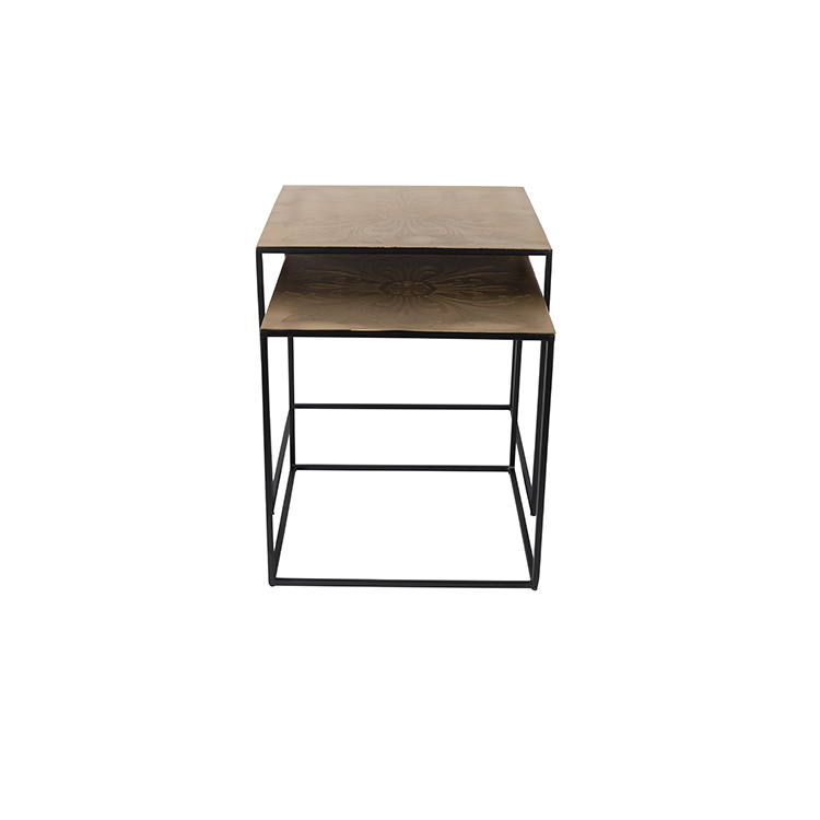 Dutchbone Bijzettafel Saffra Set Van 2 Brass