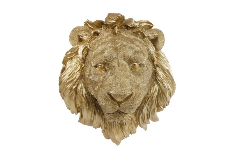 Wandsculptuur Lion Goud
