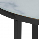 Salontafel Felien Glas Wit Ø80cm - Giga Living