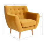House Nordic Fauteuil Monte Mosterd
