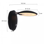 Steinhauer Zentih LED Wandlamp Zwart