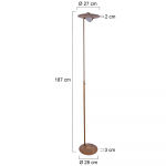 Steinhauer Zenith LED Vloerlamp Brons 187cm