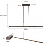 Steinhauer Zelena Hanglamp Brons 122cm