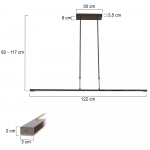 Steinhauer Zelena Hanglamp Staal 122cm