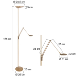 Steinhauer Zodiac Vloerlamp Brons 2-lichts 185m