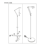 Steinhauer Zodiac Vloerlamp Knik Staal 120cm