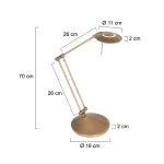 Steinhauer Zodiac Tafellamp Knik Brons 15cm