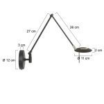 Steinhauer Zodiac LED Knik Wandlamp Zwart