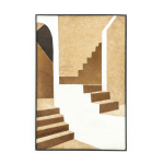 By-Boo Wanddecoratie Stairs Bruin