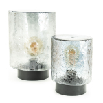 By-Boo Tafellamp Silon Small Glas & Metaal Zwart