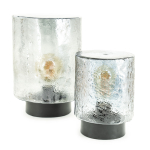 By-Boo Tafellamp Silon Large Glas & Metaal Zwart