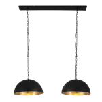 Steinhauer Semicirkel Hanglamp Goud Zwart 2-lichts 120cm