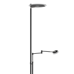 Steinhauer Turound Vloerlamp Zwart 2-lichts 187cm