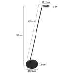 Steinhauer Turound Vloerlamp Zwart 146cm