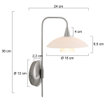 Steinhauer Tallerken LED Wandlamp Staal