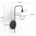 Steinhauer Tallerken LED Wandlamp Zwart