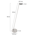 Steinhauer Turound Vloerlamp Staal 129cm