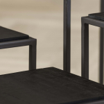 Salontafel Set van 4 Teca Zwart - Giga Meubel