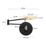 Steinhauer Turound LED Knik Wandlamp Zwart