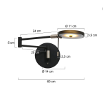 Steinhauer Turound LED Wandlamp Zwart