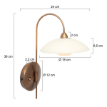 Steinhauer Tallerken LED Wandlamp Goud