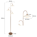 Steinhauer Tallerken LED Vloerlamp 3-lichts Goud 100cm