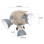 Steinhauer Gearwood Hanglamp 3-lichts Grijs