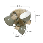 Gearwood Hanglamp 3-lichts Groen - Giga Meubel
