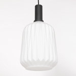 Steinhauer Verre Nervure Hanglamp Wit Ribbel Ø20cm