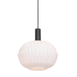 Steinhauer Verre Nervure Hanglamp Wit Ribbel Ø30cm