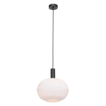 Steinhauer Verre Nervure Hanglamp Wit Ribbel Ø30cm