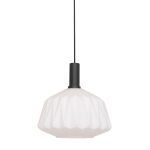 Steinhauer Verre Nervure Hanglamp Wit Ribbel Ø30cm