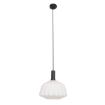 Steinhauer Verre Nervure Hanglamp Wit Ribbel Ø30cm