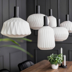 Steinhauer Verre Nervure Hanglamp Zwart 6-lichts