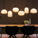 Steinhauer Verre Nervure Hanglamp Zwart 6-lichts