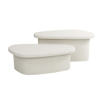 Salontafel Set van 2 Stone Organic Marmer Composiet XL - Giga Meubel