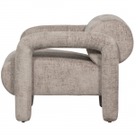 Woood Fauteuil Lenny In Grove Textuur Zand