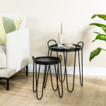 Salontafel Femke Set Van 2 Zwart - Giga Meubel